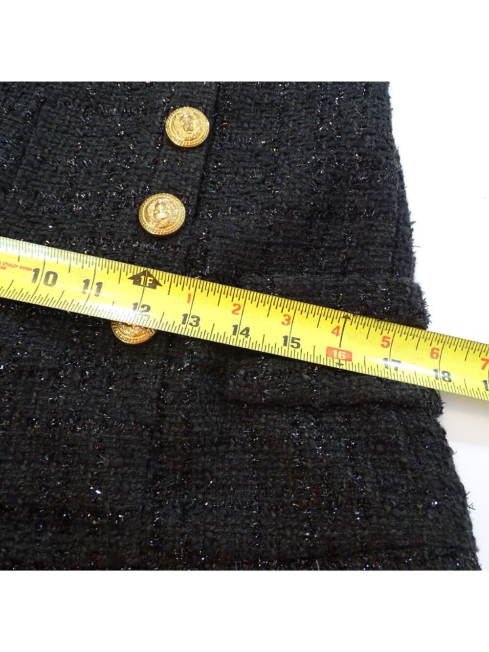 Lady CL Clin Design High Waist Black Shorts Sparkle Size L 28" Festive Mobwife - Picture 7 of 9